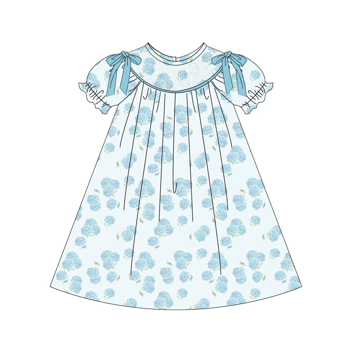 Hydrangea Blooms Dress