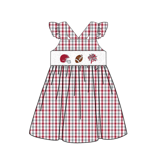 Alabama Gameday Smocked Dress | Custom Team Color Football Dress | Girls College Football Outfit