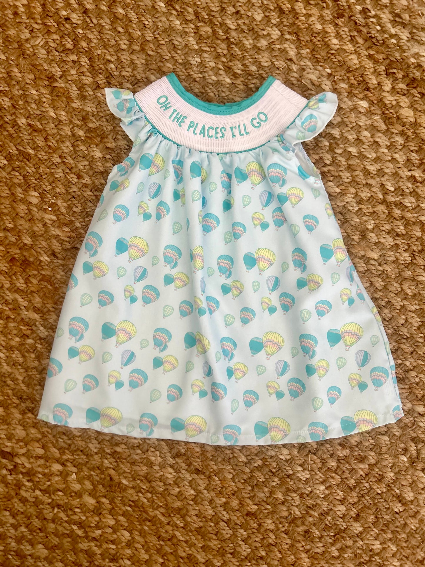 Adventure Awaits Dress – Smocked Toddler Girl Graduation Outfit