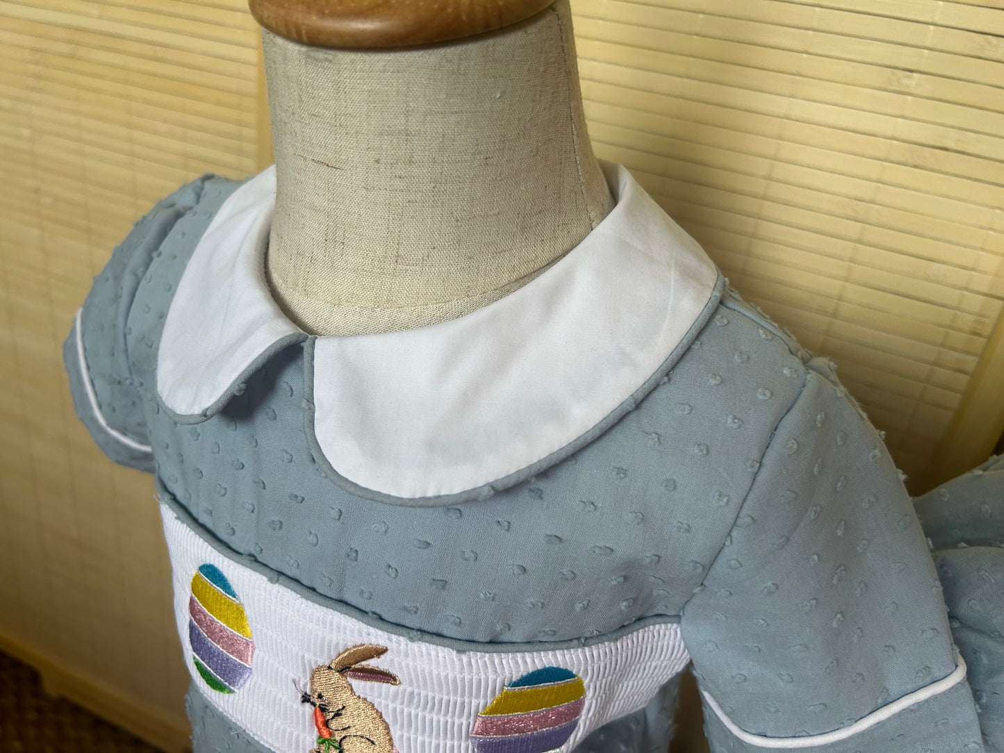 Hoppy Easter Swiss Dot Set – Blue Toddler & Boys Outfit