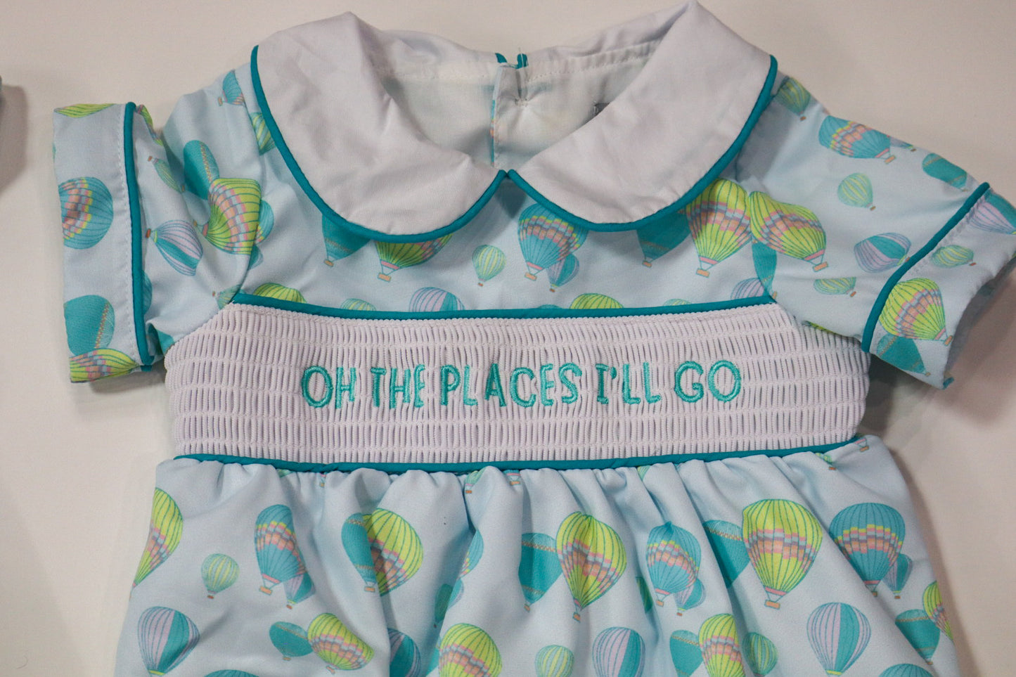 Adventure Awaits Baby Boy Bubble – Smocked Hot Air Balloon Outfit